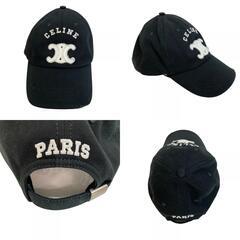 セリーヌ CELINE キャップ トリオンフ ブラックの画像