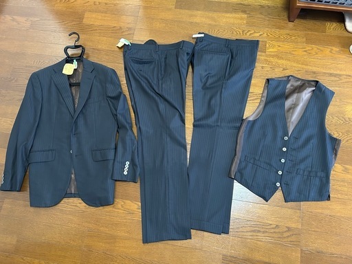 Ermenegildo Zegna 3ピース スーツ 2パンツ　ネイビー ウール