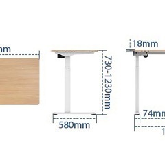 FLEXISPOT スタンディングデスク  電動式昇降デスク　引き出しキーボード台付　元値5.1万の画像