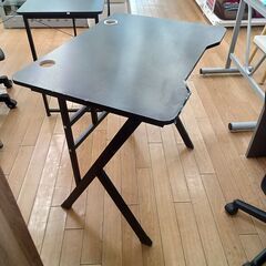 ★ジモティ割あり★ ブラック PCデスク ブラック H76×D60×W80 クリーニング済み TK7323の画像
