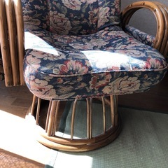 籐の椅子の画像