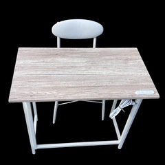 デスク チェア 2点セット 机 椅子 セット 折りたたみ おしゃれ コンセント付き デスク 安い 作業台 幅 80cm テレワーク シンプル の画像