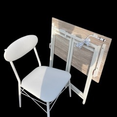 デスク チェア 2点セット 机 椅子 セット 折りたたみ おしゃれ コンセント付き デスク 安い 作業台 幅 80cm テレワーク シンプル の画像