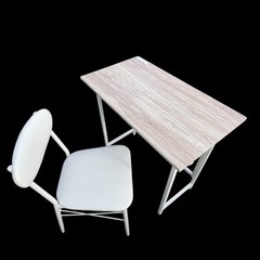 デスク チェア 2点セット 机 椅子 セット 折りたたみ おしゃれ コンセント付き デスク 安い 作業台 幅 80cm テレワーク シンプル の画像