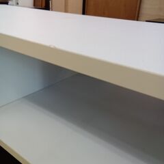 ★ジモティ割あり★  TVボード ホワイト H30×D40×W150 クリーニング済み TK7325の画像