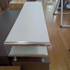 ★ジモティ割あり★  TVボード ホワイト H30×D40×W150 クリーニング済み TK7325の画像