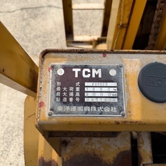 ヒンジ付き フロントダブルタイヤ フォークリフト TCM 1.5トン ディーゼルエンジン ジャンク品 の画像