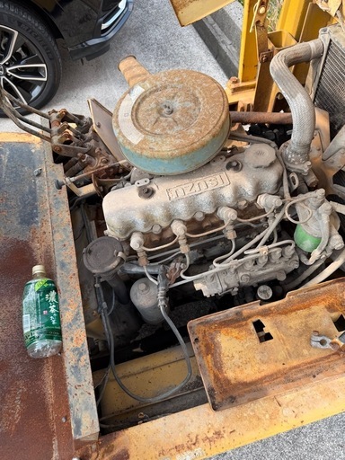ヒンジ付き フロントダブルタイヤ フォークリフト TCM 1.5トン ディーゼルエンジン ジャンク品