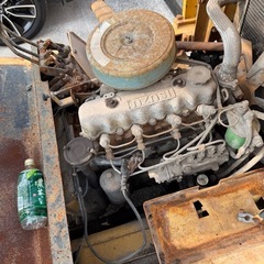 ヒンジ付き フロントダブルタイヤ フォークリフト TCM 1.5トン ディーゼルエンジン ジャンク品 の画像