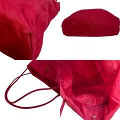 プラダ PRADA トートバッグ 三角ロゴプレート ピンクの画像