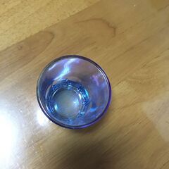 【引き取り限定。置き配。越前市】ミニ青ショットグラス　の画像