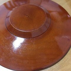 【引き取り限定。置き配。越前市】お茶うけ皿　木製の画像