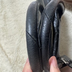 BARNEYS NEW YORK 黒　レザー　シボ革　A4可の画像