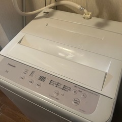 【美品】Panasonic 洗濯機 5kg／半年使用／ビッグウェーブ洗浄✨の画像