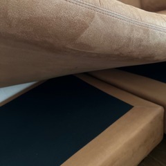 キャメル　ソファ　3人がけ
の画像