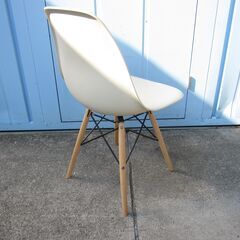 シェルチェア　木目ホワイト　　の画像