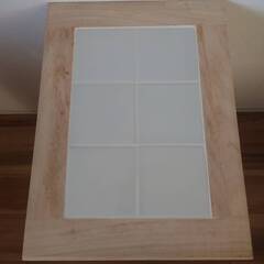 桐製キッチンストッカー 3段 タイルトップ（ 幅30cm）の画像