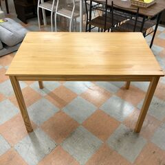 ＼家具＊家電のお店／【ｼﾞｬﾝｸﾞﾙｼﾞｬﾝｸﾞﾙ石川金沢店】ダイニングセット4人用 木目/ベージュ   W(幅)115×D(奥行き)70×H(高さ)73.5cmの画像