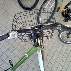 リユースのサカイ栃木店★ジモティ割あり★  ギア付き自転車 26インチ グリーン クリーニング済み TC11629の画像