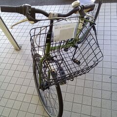 リユースのサカイ栃木店★ジモティ割あり★  ギア付き自転車 26インチ グリーン クリーニング済み TC11629の画像