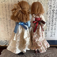 可愛い手作り人形　2体セット布製の画像