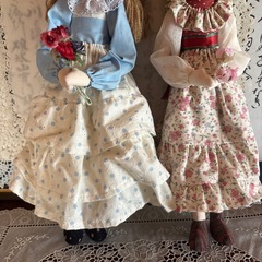 可愛い手作り人形　2体セット布製の画像