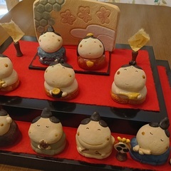 ひな人形 /ひな祭り/ふんわり三段飾りの画像