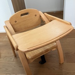 大和屋　ローチェア　テーブル付き　ナチュラルブラウンの画像