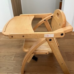 大和屋　ローチェア　テーブル付き　ナチュラルブラウンの画像