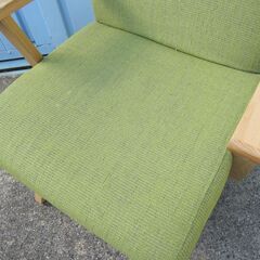 1人用ソファ　グリーン　610ｘ600ｘ700ｘＳＨ３９０の画像