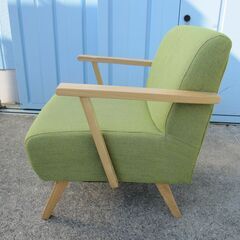 1人用ソファ　グリーン　610ｘ600ｘ700ｘＳＨ３９０の画像