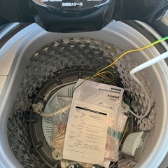 【新生活応援セット　2023年製】ニトリ 6kg 全自動洗濯機 &ニトリ　冷蔵冷凍庫140L & 家電ラック(TA001 107 BK)の画像