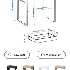 IKEA MICKE デスク（オーク調）の画像