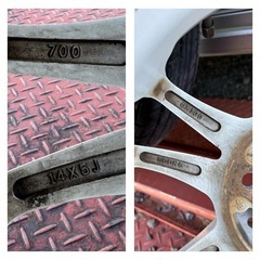 5次元 INPERIO アルミホイール 14 5j +43 ホワイト 系 4穴 100 ダンロップタイヤ付 の画像