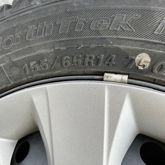 スチールホイール ホンダ純正ホイールキャップ スタッドレスタイヤ付き 4本セット の画像