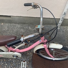 子ども用自転車ピンク18インチの画像