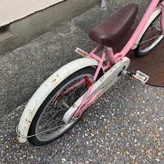 子ども用自転車ピンク18インチの画像