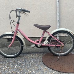 子ども用自転車ピンク18インチの画像