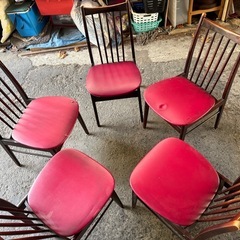 昭和レトロな椅子五脚差し上げます。の画像