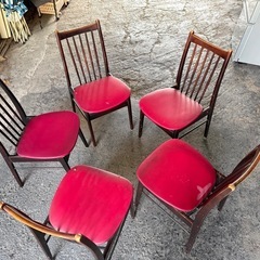 昭和レトロな椅子五脚差し上げます。の画像