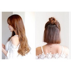 V型　カール　キューブウィッグ　ハーフウィッグ　襟足　ウィッグ　エクステの画像