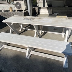 ダイニングテーブルセット テラス 野外用の画像