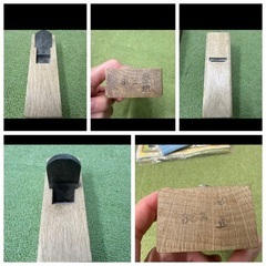 4個の鉄製木工用かんなセット、使用感あり。の画像