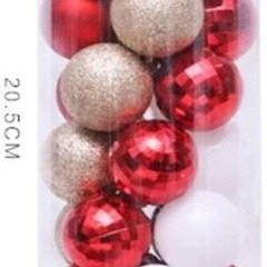 4cm / 24 特殊形状クリスマスオーナメント ブルーレッドグリーンホワイトの画像