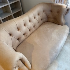 RELAX FORM 関家具 チェスターフィールド風2人掛けソファ　ファブリックの画像