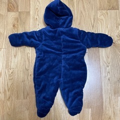 【0-3ヶ月】 ベビー防寒着 中綿　アウター　ベロア生地の画像