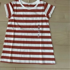 ボーダー半袖チュニック80cm 新品の画像