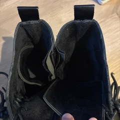 ブラック　レースアップブーツ　サイドジッパー付き　袴　卒業式の画像