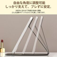 女優ミラー LED 充電式 大きい 折りたたみ 化粧鏡 スタンドカバー付き 携帯ミラー 卓上ミラー メイクミラー 鏡 コンパクト 軽量 無段階調光 タッチ操作 ギフトの画像