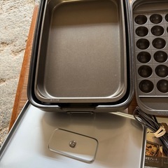 象印マホービン ホットプレート 3枚タイプ 穴あきプレート 深型平面プレート たこ焼きプレート チャコール EA-HA30-HZの画像